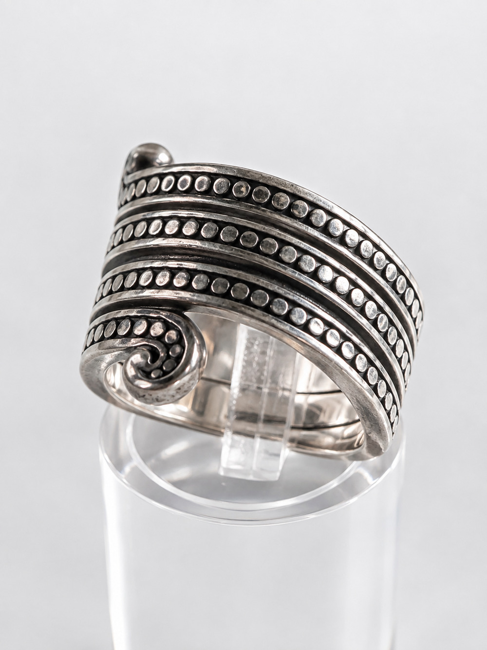 BRIGHTON 925 Sterling Silver Wide Multi-row Band Statement Ring Size 7